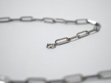 Pt ペーパークリップ ネックレスチェーン 4.4mm rpu102021の画像
