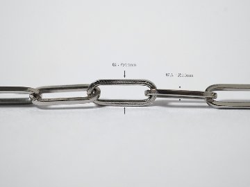 Pt ペーパークリップ ネックレスチェーン 4.4mm rpu102021の画像