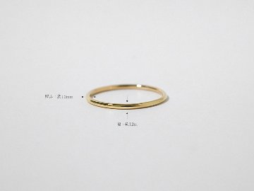 K18 シン リング 1.2mm rpaub9422の画像