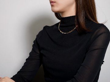 K18 ペーパークリップ フィガロ ネックレスチェーン 4.4mm rpu102121の画像