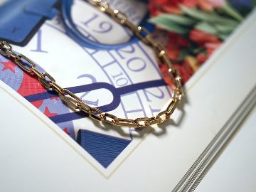 K18 ラディアント フィガロ ネックレスチェーン 5.6mm rpu102221の画像