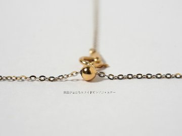 K18 スライドピン バイカラー ネックレスチェーン 1.0mm rpj398na21の画像