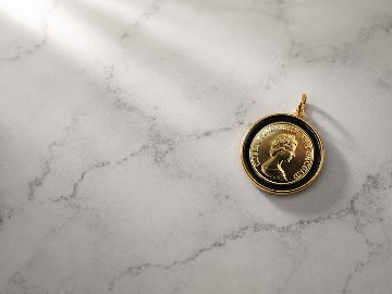 K18 レギーナ オニキス コイン ペンダントトップ 18mm rpayp264921の画像