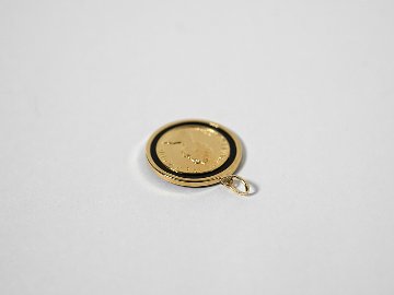 K18 レギーナ オニキス コイン ペンダントトップ 18mm rpayp264921の画像