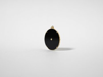 K18 レギーナ オニキス コイン ペンダントトップ 18mm rpayp264921の画像