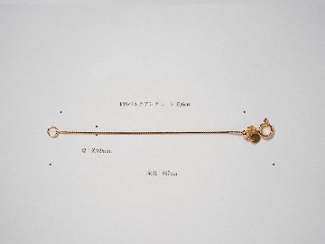 K18 エクステンション スライドアジャスター ベネチアン チェーン 7cm rpw100199の画像