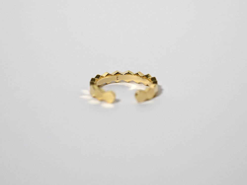 【片耳販売】 K18 ハニカム イヤーカフ rph43711423の画像