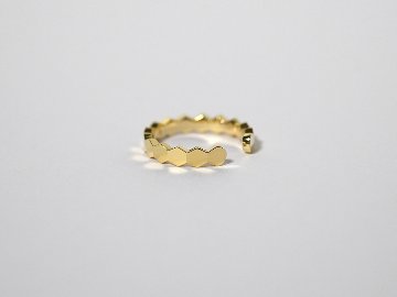 【片耳販売】 K18 ハニカム イヤーカフ rph43711423の画像