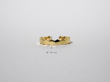 【片耳販売】 K18 ハニカム イヤーカフ rph43711423の画像