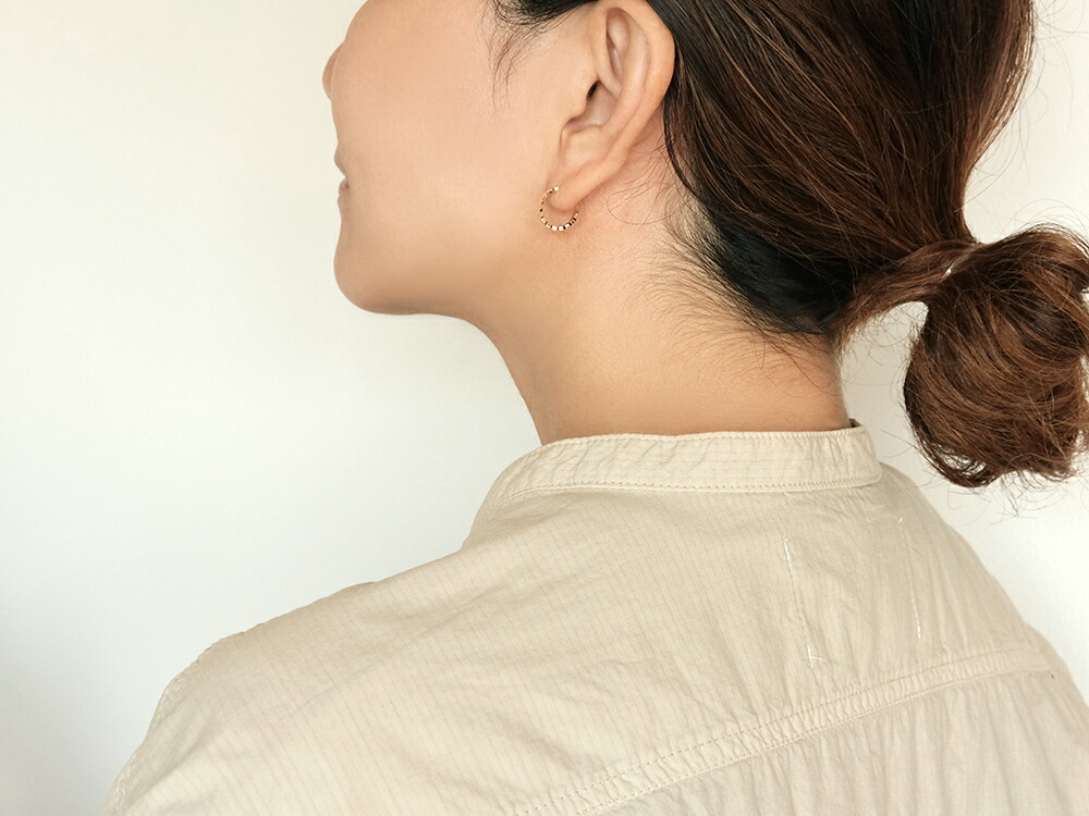 K18 ハニカム ピアス rph43711323の画像