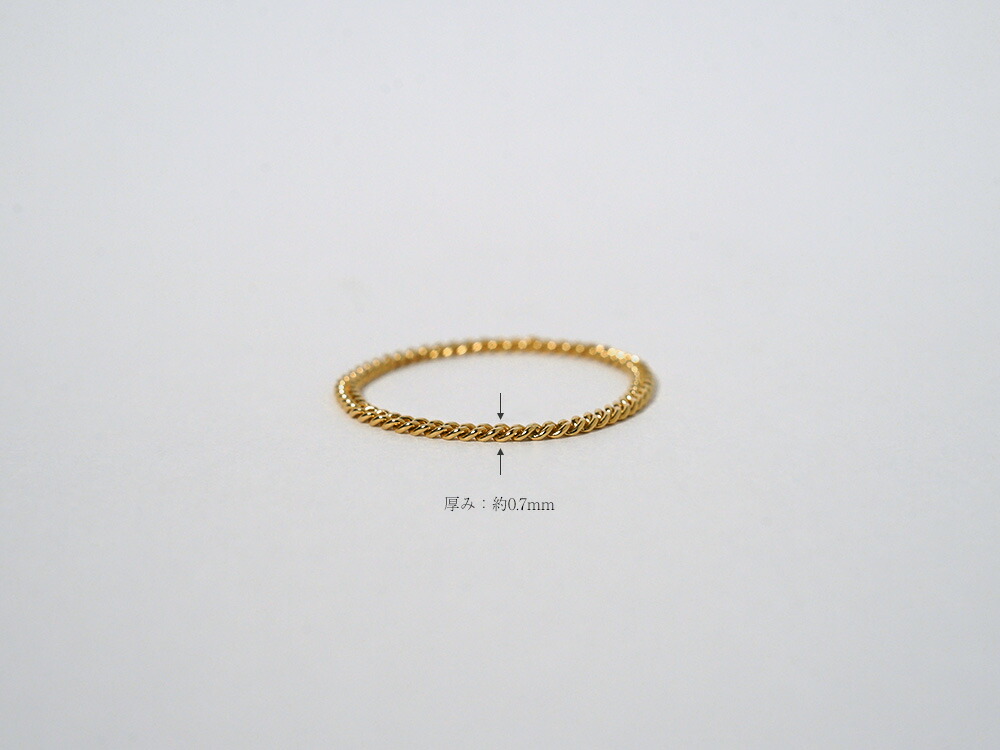 K18 喜平 チェーン リング 1.4mm rpaub6322の画像