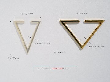 【片耳販売】 K18 ワイド トライアングル イヤーカフ rpa2270623の画像