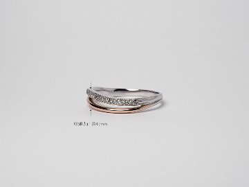 Pt/K18 ダイヤモンド 2Line リング rpa1925622の画像