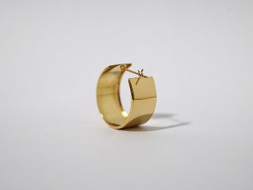 K18 フラッター フープピアス 20mm rpakr216823の画像