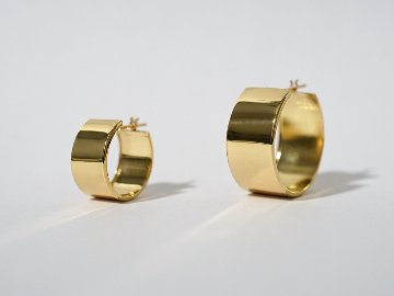 K18 フラッター フープピアス 20mm rpakr216823の画像