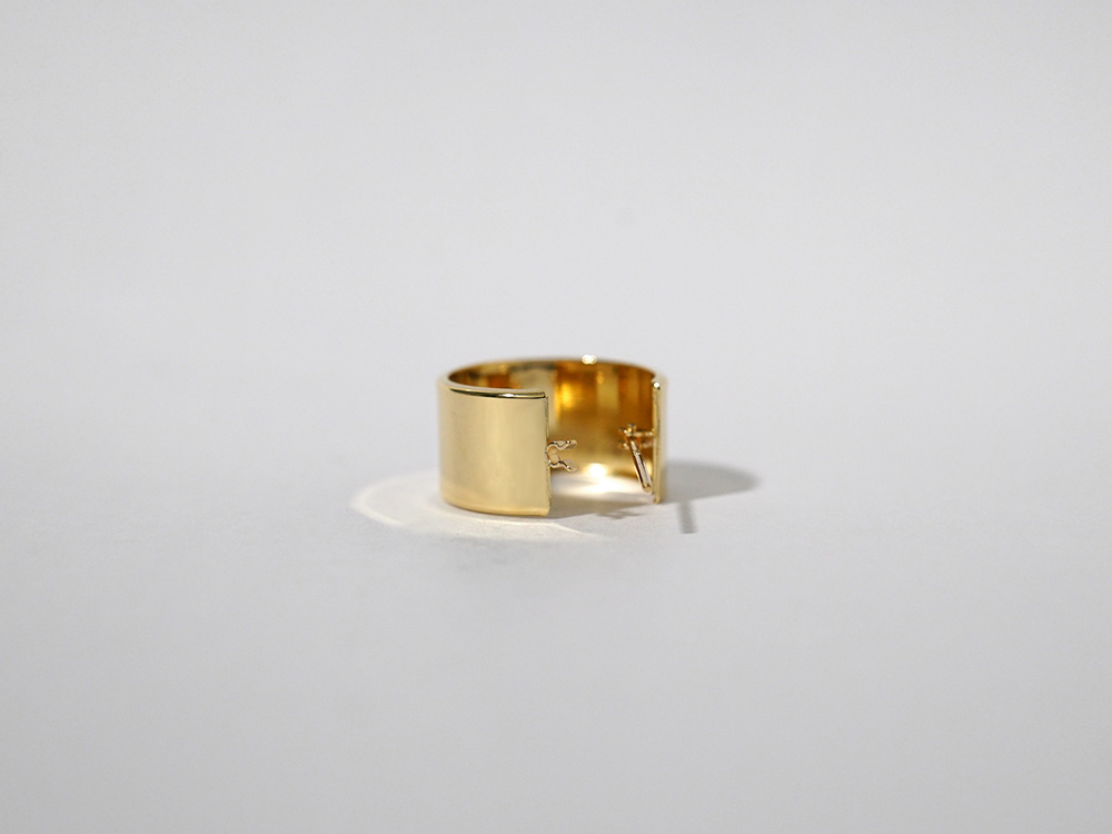 K18 フラッター フープピアス 15mm rpakr216123の画像