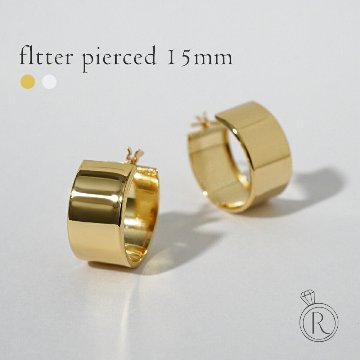 K18 フラッター フープピアス 15mm rpakr216123の画像