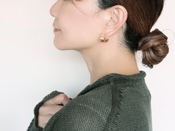 K18 フラッター フープピアス 15mm rpakr216123の画像