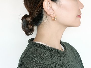 K18 フラッター フープピアス 15mm rpakr216123の画像