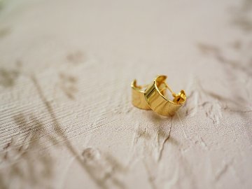 K18 フラッター フープピアス 15mm rpakr216123の画像