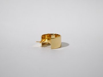 K18 フラッター フープピアス 15mm rpakr216123の画像