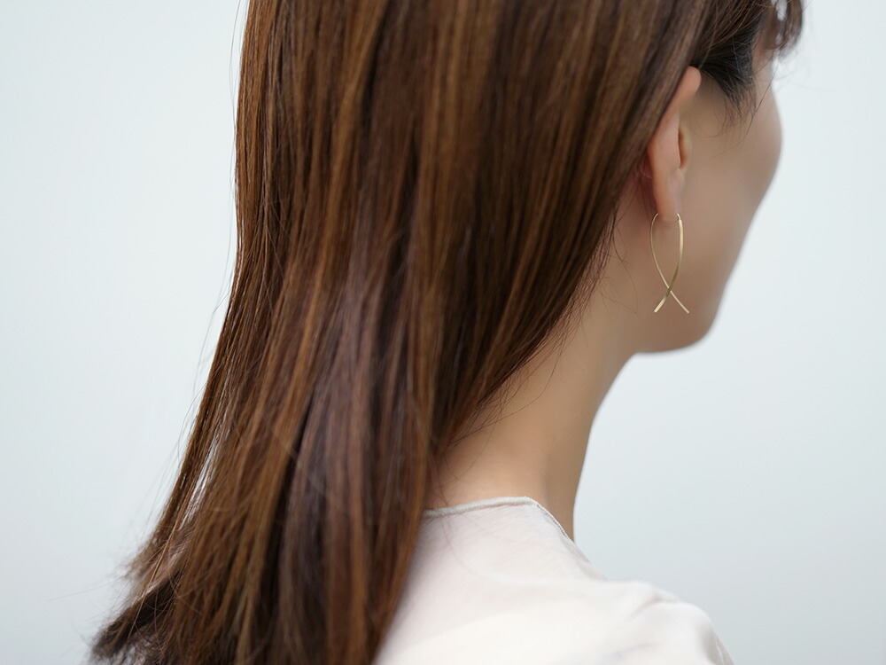 K18 Hineri ラージ ピアス rpa18754223の画像