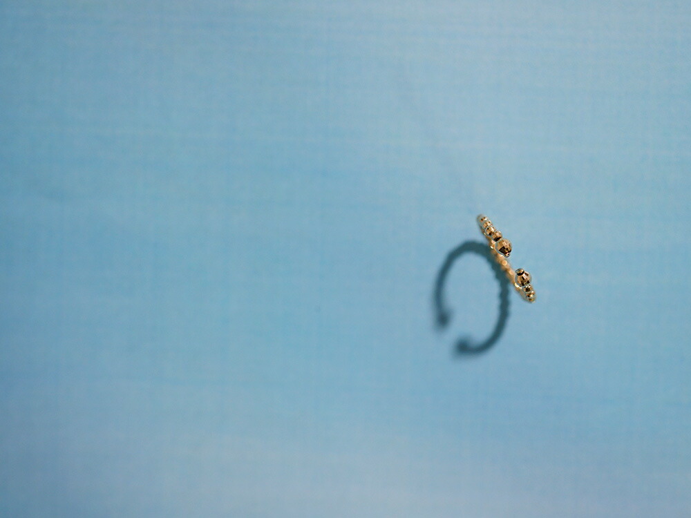 【片耳販売】 K18 ミラーボール イヤーカフ & リング rph55230123の画像