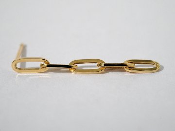 K18 ペーパークリップ チェーンピアス 2.7mm rpu100023の画像