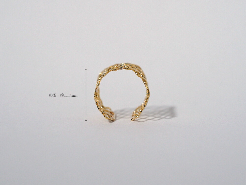 【片耳販売】 K18 メッシュ イヤーカフ rph55977923の画像