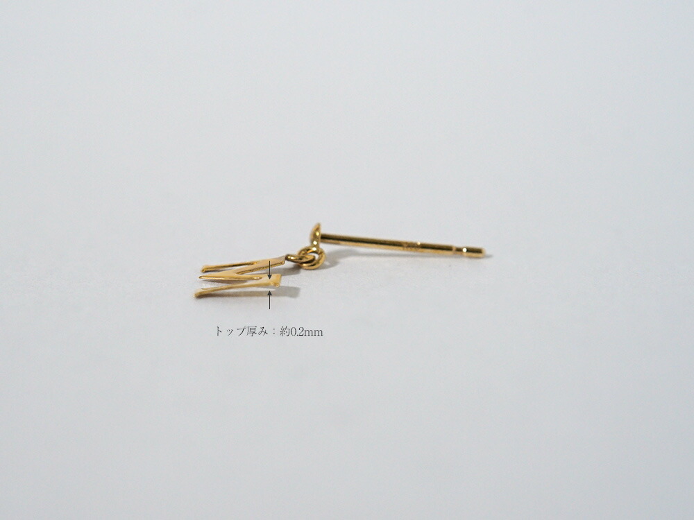 K18 イニシャル スタッド ピアス rph43706223の画像