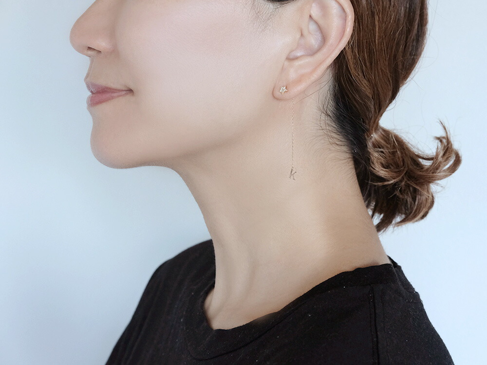 K18 イニシャル チェーン キャッチ rph43696423の画像