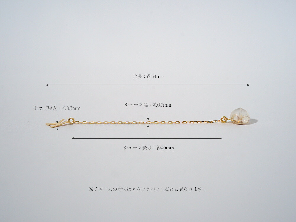 K18 イニシャル チェーン キャッチ rph43696423の画像
