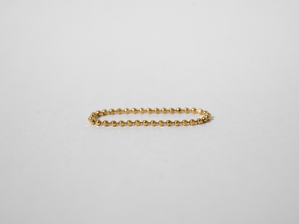 K18/Pt カットボール チェーンリング 1.2mm rpaub5722の画像