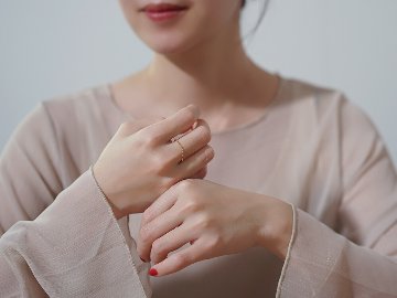 K18/Pt カットボール チェーンリング 1.2mm rpaub5722の画像