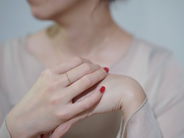 K18/Pt カットボール チェーンリング 1.2mm rpaub5722の画像