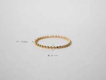 K18/Pt カットボール チェーンリング 1.2mm rpaub5722の画像