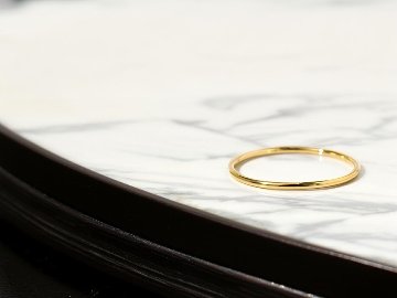 K18 シン リング 1.0mm rpaub1022の画像