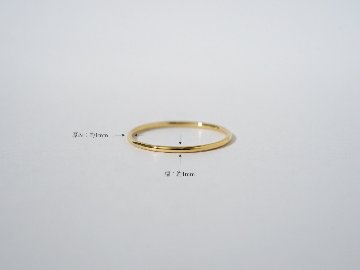 K18 シン リング 1.0mm rpaub1022の画像