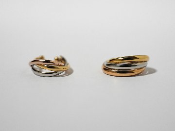 【片耳販売】 K18/Pt トリニティ イヤーカフ rph55681023の画像