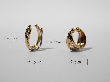 【片耳販売】 K18/Pt トリニティ イヤーカフ rph55681023の画像