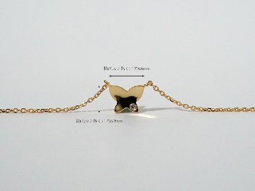 K18 フェミニン バタフライ ダイヤモンド ネックレス rph60250321の画像
