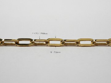 K18 ペーパークリップ チェーン ブレスレット 3.5mm rpu101524の画像