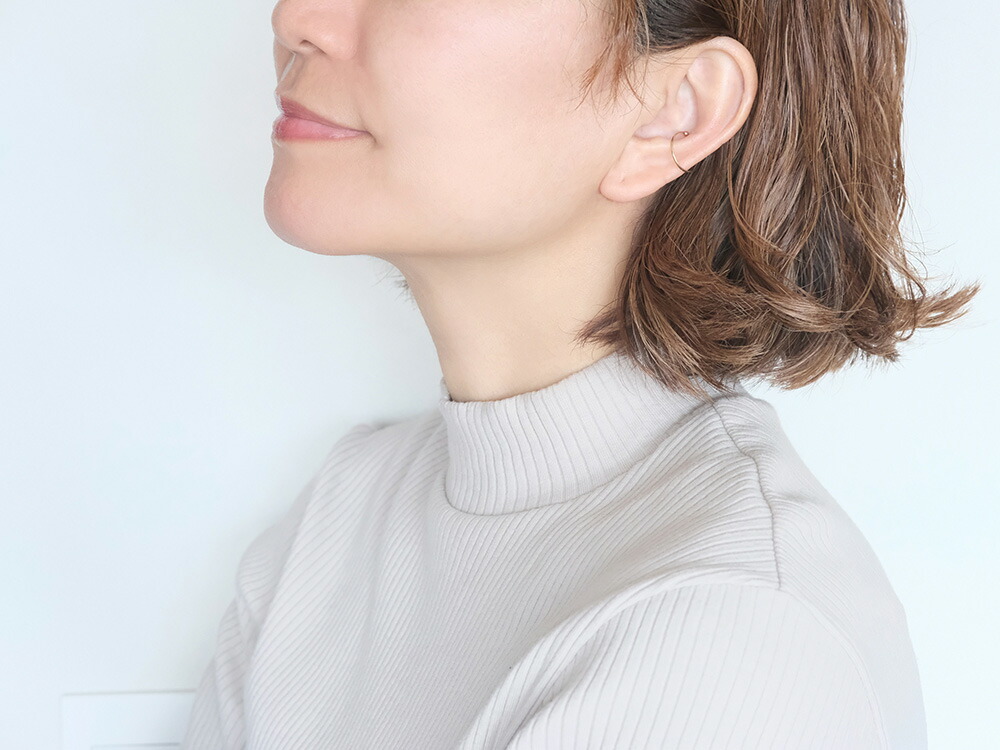 【片耳販売】 K18 リーネア イヤーカフ & リング 14mm rph15270623の画像