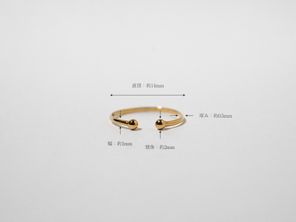 【片耳販売】 K18 リーネア イヤーカフ & リング 14mm rph15270623の画像