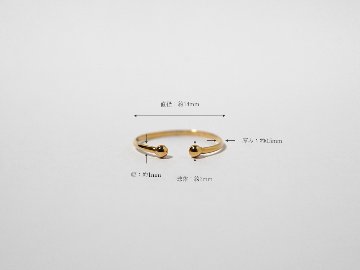 【片耳販売】 K18 リーネア イヤーカフ & リング 14mm rph15270623の画像