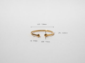 【片耳販売】 K18 リーネア イヤーカフ & リング 16mm rph15270423の画像