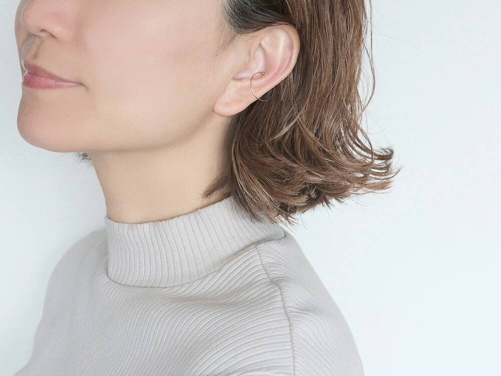 【片耳販売】 K18 リーネア イヤーカフ & リング 18mm rph15270223の画像