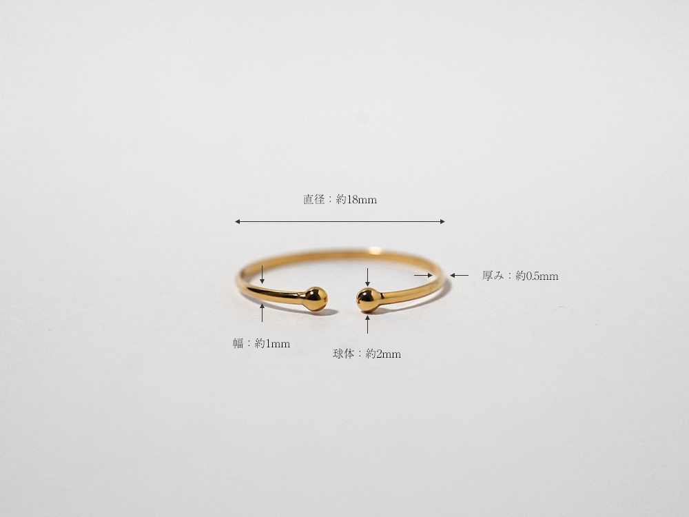 【片耳販売】 K18 リーネア イヤーカフ & リング 18mm rph15270223の画像