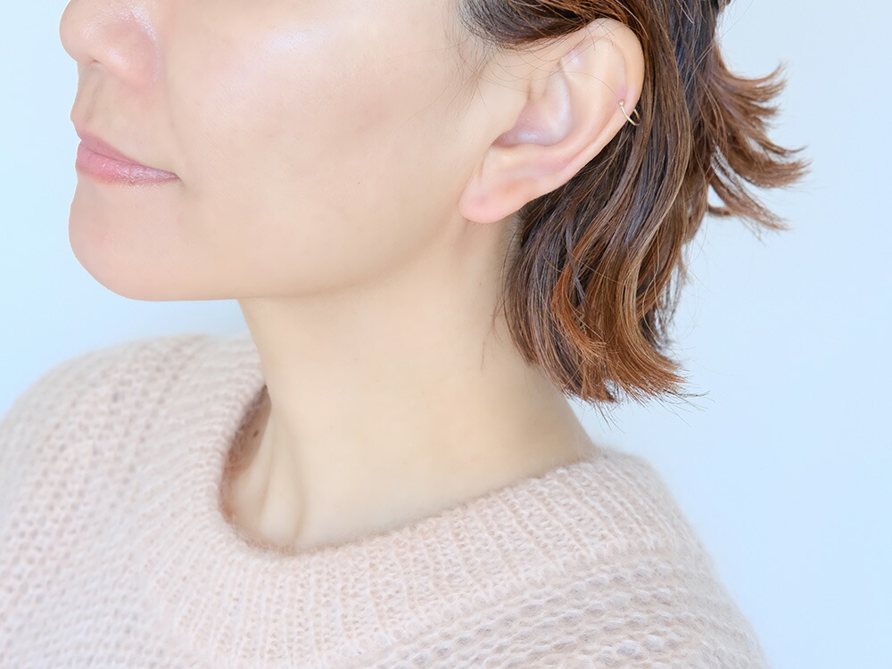 【片耳販売】 K18 スピン ピアス & イヤーカフ rph43678623の画像