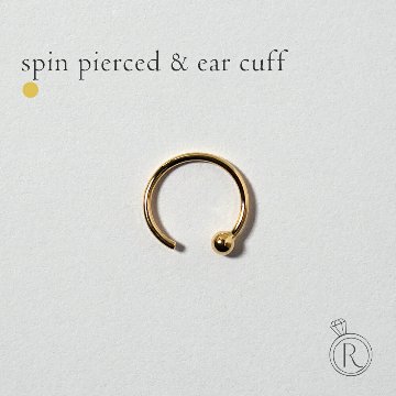 【片耳販売】 K18 スピン ピアス & イヤーカフ rph43678623の画像